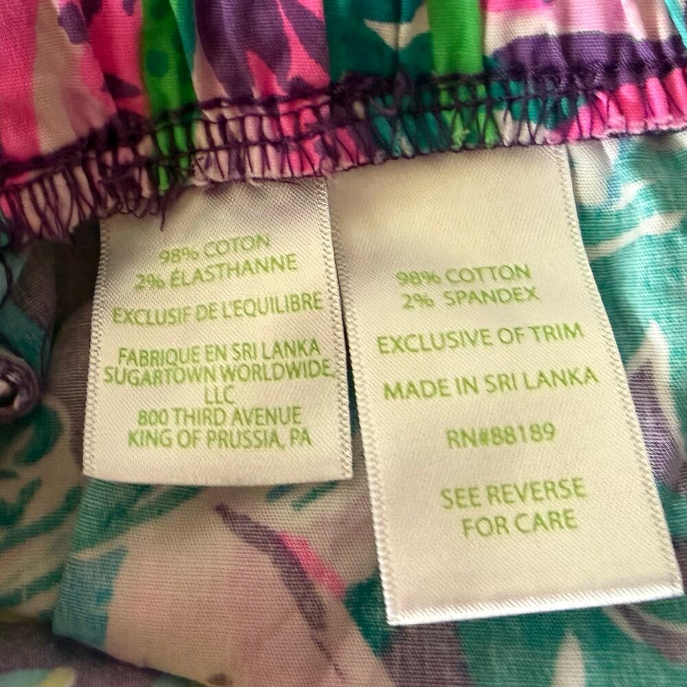 Lilly Pulitzer Tropical Floral High Waist Shorts Pink Purple Women’s Small - Picture 10 of 11